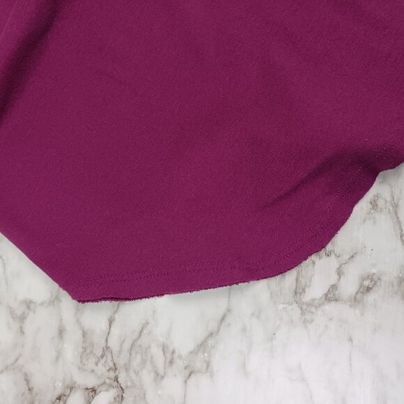 FREE PEOPLE sleeveless top mock turtle neck women's size M magenta - Picture 6 of 9